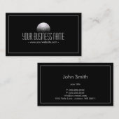 シンプルで暗い音声または音楽録音の名刺 名刺 (正面/裏面)