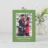 シンプルで最も幸せな休日フォトクリスマスグリーティング シーズンカード (スタンド正面)