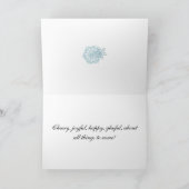 シンプルで本当の 折りたたみ ホリデー カード (内部)