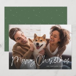 シンプルで楽しいクリスマスのフォントが特徴の1枚の写真で作るクリスマスカード シーズンカード