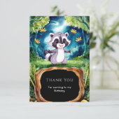 シンプルで楽しいラッコの誕生日 サンキューカード (スタンド正面)