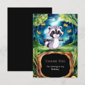 シンプルで楽しいラッコの誕生日 サンキューカード (正面/裏面)