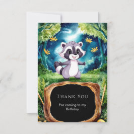 シンプルで楽しいラッコの誕生日 サンキューカード