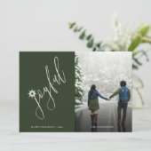 シンプルで楽しい手書きスクリプトの写真 シーズンカード (スタンド正面)