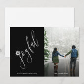 シンプルで楽しい手書きスクリプト写真ホリデーカード シーズンカード (正面/裏面)