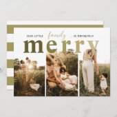 シンプルで楽しい3枚の写真 シーズンカード (正面/裏面)