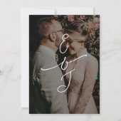 シンプルで気まぐれな手描きの結婚式の写真 招待状 (裏面)