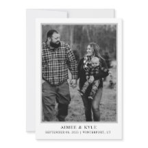 シンプルで洗練された日程お知らせ招待状