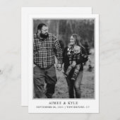 シンプルで洗練された日程お知らせ招待状 招待状 (正面/裏面)