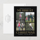 シンプルで清潔なコラージュクリスマスカード シーズンポストカード (正面/裏面)