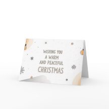 シンプルで温かなクリスマスのカードアート