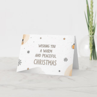 シンプルで温かなクリスマスのカードアート シーズンカード