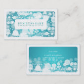 シンプルで点々のあるなターコイズ 名刺 (正面/裏面)