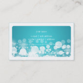 シンプルで点々のあるなターコイズ 名刺 (裏面)