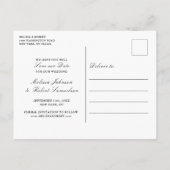 シンプルで白い上敷の保存日付|の写真 案内ポストカード (裏面)