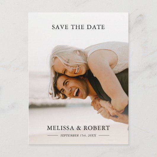 シンプルで白い上敷の保存日付|の写真 案内ポストカード (正面)