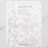 シンプルで白く創造的な専門のモダン レターヘッド (正面/裏面)