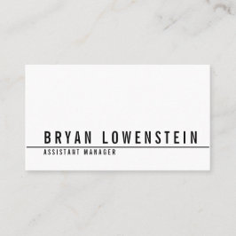 シンプルで白く黒くシックなモダン 名刺