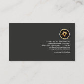 シンプルで簡潔で創造的で黒くグランジな創設者CEO 名刺 (裏面)