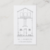 シンプルで素朴な家のモダンな専門の垂直 名刺 (正面)