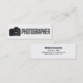シンプルで細いカメラマンの名刺 スキニー名刺 (正面/裏面)