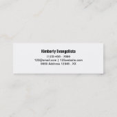 シンプルで細いカメラマンの名刺 スキニー名刺 (裏面)