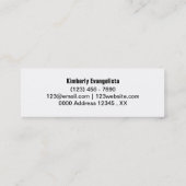 シンプルで細いビデオグラファーの名刺 スキニー名刺 (裏面)