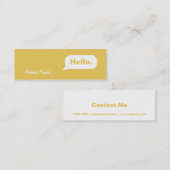 シンプルで細いIMメッセージの名刺のマスタード スキニー名刺 (正面/裏面)