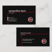 シンプルで絶妙で黒い創設者CEO 名刺 (正面/裏面)