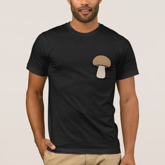 シンプルで美しいキノコ 自然食品 Tシャツ (正面)