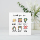 シンプルで美しい サンキューカード (スタンド正面)