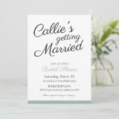 シンプルで美しい ブライダルシャワーの招待状 招待状 (スタンド正面)