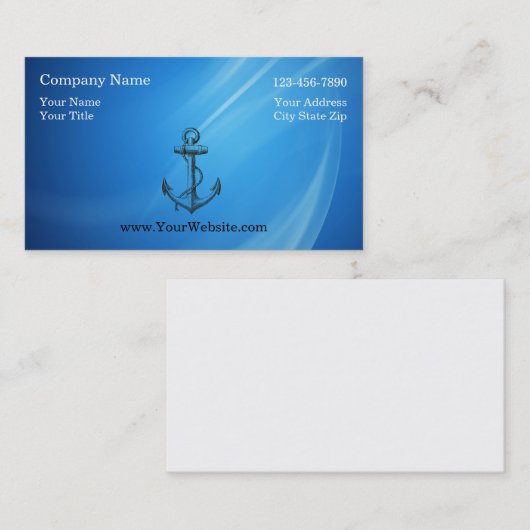 シンプルで航海のな名刺 名刺 (正面/裏面)