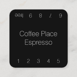シンプルで薄く暗いロイヤリティのコーヒーパンチカード ロイヤリティカード