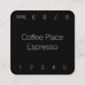 シンプルで薄く暗いロイヤリティのコーヒーパンチカード ロイヤリティカード (正面)