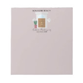 シンプルで親しみのある玄関ドアの不動産エージェント ノートパッド (正面)