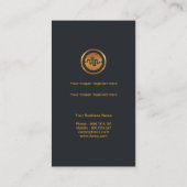 シンプルで贅沢な金ゴールドの利益の波グラフ外国為替 名刺 (裏面)