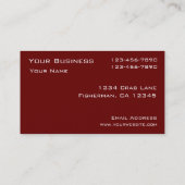 シンプルで赤いカニのカスタムな名刺 名刺 (裏面)