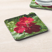 シンプルで赤いバラ コースター (左側)