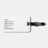 シンプルで赤い自転車のシルエット ラゲッジタグ (裏面横)