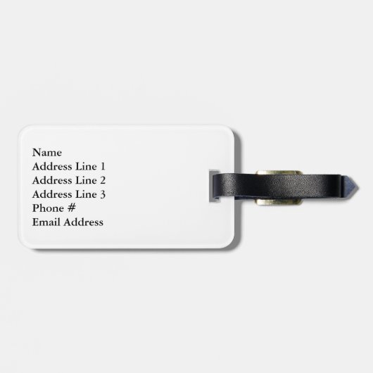 シンプルで赤い自転車のシルエット ラゲッジタグ (裏面横)