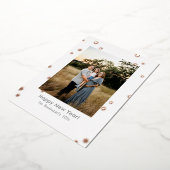 シンプルで輝く星のワンフォト ハッピーニューイヤー 箔シーズンカード (回転した状態)