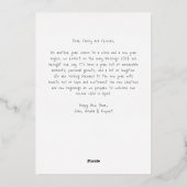 シンプルで輝く星のワンフォト ハッピーニューイヤー 箔シーズンカード (裏面)