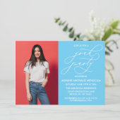 シンプルで遊び心のあるカリグラフィー卒業式招待状 招待状 (スタンド正面)