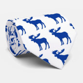 シンプルで青いアメリカヘラジカのネクタイ ネクタイ (ロール)