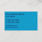 シンプルで青いテーマの飛行機のカスタムな名刺 名刺 (裏面)