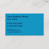 シンプルで青いテーマの飛行機のカスタムな名刺 名刺 (裏面)