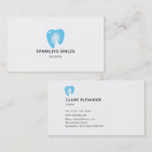 シンプルで青い歯科医の名刺 名刺 (正面/裏面)