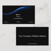 シンプルで青い波の名刺 名刺 (正面/裏面)