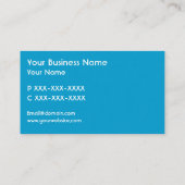 シンプルで青い飛行機のカスタムな名刺 名刺 (裏面)